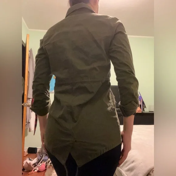 Army Green Utility Jacket - Picture 3 of 6